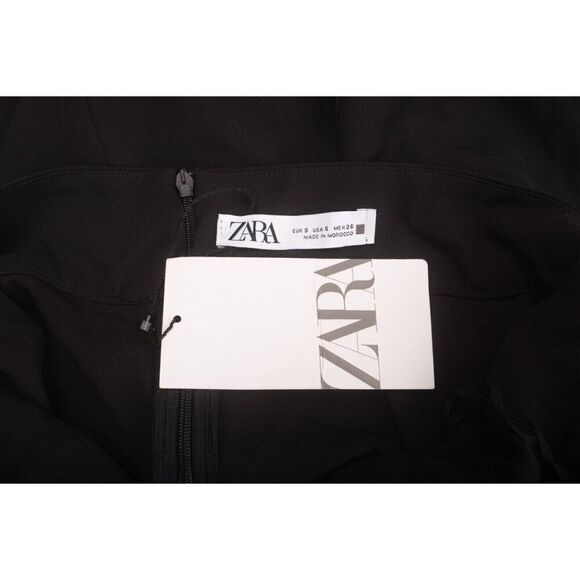 Zara Womans Corset Midi Dress Size Small Black Tie Open Back 7613/955 NWT - Picture 6 of 6